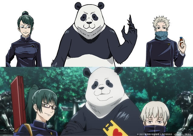 Maki, Panda & Inumaki Character Designs - Jujutsu Kaisen 0 Movie